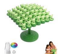 Frog Balance Game Toy Set,Stacking Challenge Activity for Kids Family Fun,funny frog learning toy,Colorful Astronaut Frog Pieces, Two-Player Tree Stack,Educational Coordination Play for Boys Girls (A)