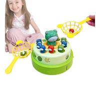 Frog Bounce Game, Interactive Electric Pop Out Toy, Musical Light-Up Rotating Toy, Fun Reaction for Toddler, Family, Friends, Boys, Girls, Playroom, Party, Early Learning, Group