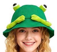 Frog Bucket Hat for Adults | Cute Cartoon Warm Fisherman cap - Funny Winter/Autumn Hat | for Hikes, Parties, Holidays, New Year, Daily Wear, Indoor/Outdoor, Office & Home