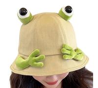 Frog Bucket Hat for Adults | Cute Cartoon Warm Fisherman cap - Funny Winter/Autumn Hat | for Hikes, Parties, Holidays, New Year, Daily Wear, Indoor/Outdoor, Office & Home