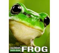 Frog Calendar 2025 - 2026: Monthly Planner Jan 2025 to Dec 2026, Thick & Sturdy Paper, Unruled Blocks, Eco Friendly, Great Gifts For Beloved Fan, US Holidays, Kalendar, Calendrier