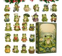Frog Calendar Christmas Advent - 24 Days Animal Ornaments 2D Acrylic Animal