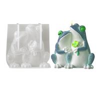 Frog Candle Mold - 3D Silicone Casting Form, Animal Shape Craft Tool, Easy to Use Playful Creative Decoration Equipment | Aromatherapy Resin Soap Plaster Mould For Home Ornament Making Gift Party