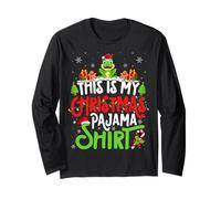 Frog Christmas Pajama Shirt - Frog Lover Maglia a Manica
