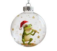 Frog Christmas Tree Ornament - Stocking Stuffers for Holiday Decor | 7 cm Acrilico con design a soffietto, Frog Ornament Ball with Easy for Bedroom Living Room Door Wall Window