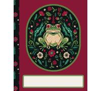 Frog Composition Notebook: Swamp Toad Design | Witchy Aesthetic Magic Retro Floral Lined Notebook for School, Work, or Journaling