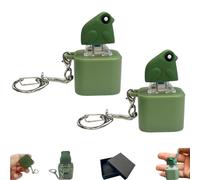 Frog Croaking Fidget Toy, Croaking Frog Keychain, Fun Rechargeable Frogs Keychain with Colorful Light, Send Packaging Box (1/2 Pcs) (2 Frog)