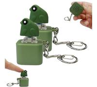 Frog Croaking Fidget Toy, Frog Croaking Fidget Toy Keychain, Frog Croaking Stress Reliever with Colorful Lights, Rechargeable, for Sensory Fun (2Pcs)