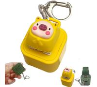 Frog Croaking Fidget Toy,Frog Croaking Stress Reliever,Frog Croaking Toy,ricaricabile Quacking Pork Keychain,Quacking Pork Stress Relief luci colorate,Giocattolo portatile di sollievo dell'ansia (B)