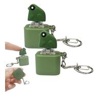 Frog Croaking Fidget Toy, Rechargeable Frog Croaking Keychain, Frog Croaking Stress Reliever with Colorful Lights, Stress Reliever for Anxiety & Sensory Fun (#2)