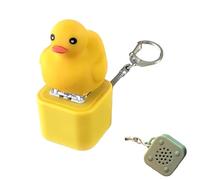 Frog Croaking Fidget Toy,Rechargeable Frog Croaking Keychain,Keyboard Fidget Clicker Toy with Colorful Lights,Fun & Portable Anxiety Relief Toys (Ducklings quack)