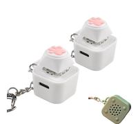 Frog Croaking Fidget Toy,Rechargeable Frog Croaking Keychain,Keyboard Fidget Clicker Toy with Colorful Lights,Fun & Portable Anxiety Relief Toys (Cat meows)