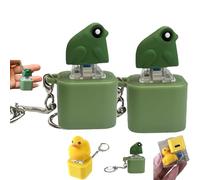 Frog Croaking Fidget Toy, Rechargeable Frog Croaking Keychain Stress Reliever, Fun & Portable Anxiety Relief Toy, Creative Animal Ornament, Portable Desk Stress Relief Gift (Frog*2)