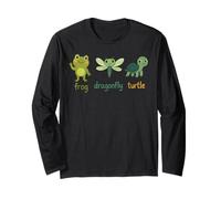 Frog Dragonfly Turtle Sottile Umorismo politico Maglia a Manica