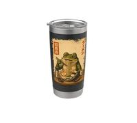 Frog Eating Ramen Japanese Poster Toad Bicchiere termico in acciaio inox doppia parete
