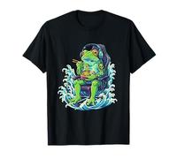 Frog Eating Ramen Kawaii Japanese Noodles Anime Gamer Maglietta