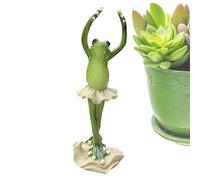 Frog Garden Decor - Decorazione per statua da yoga da esterno, per sentiero, in resina con finitura resistente alle intemperie, decorazione per prato carina per patio, balcone, cortile, sentiero, u