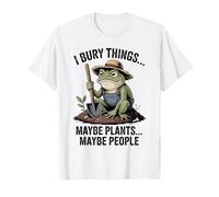 Frog Gardener Humor I Bury Things Funny Garden Maglietta