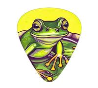 Frog in a pond Plettri per chitarra, confezione da 12 plettri resistenti all'usura per chitarra, basso, chitarra elettrica, ukulele, sottili, medi e pesanti