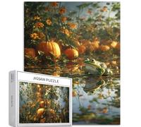 Frog in the lake puzzle per adulti, 1000 pezzi di puzzle di arte della zucca per adulti, puzzle colorati per la decorazione della casa, regali e puzzle di famiglia, perfetto