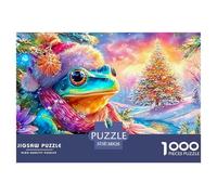 Frog in Winter Gear by Decorated Tree Puzzle Da 1000 Pezzi Dream Frog Ideale Per I Regali Di Compleanno E Di Vacanza 38x26cm/1000pcs