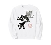 Frog Japanese Ink Wash Traditional Asian Art Felpa