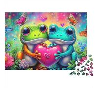 Frog Love Puzzle Da 1000 Pezzi Highly Playable Puzzle Ideale Per Il Piacere Familiare, Adulti E Bambini 70x50cm/1000pcs
