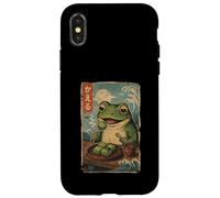 Frog Matcha Mochi Series Funny Kawaii Uniyo Novelty Pun Custodia per iPhone X/XS
