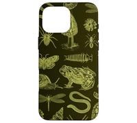 Frog Mushroom Moth Vintage Biology Goblincore Aesthetic Custodia per iPhone 16 Pro Max