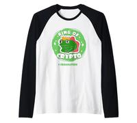 Frog Nation Divertente Crypto Investire Trading Maglia con Maniche Raglan