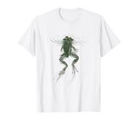 Frog Peeking Water Ripples Minimalist Nature Pond Wildlife Maglietta