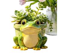 Frog Planter Pot Cute Frog Planter - Pot for Garden Yard Balcony Patio Desk