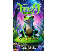Frog Pocket Calendar 2025-2026: 2 Year Monthly Planner for Purse, From January 2025 to December 2026