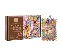 Frog Puzzle, Educational Wooden Jigsaw Animal Learning Toy System 3D Art Board Materiale Cognitivo Development Game Kit, for Preschool Home Classroom Parent Child Interaction Use