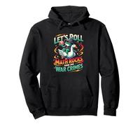 Frog Riding Goose Let's Roll Matematica Rocce E Fare Crimini di Guerra Felpa con Cappuccio