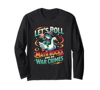Frog Riding Goose Let's Roll Matematica Rocce E Fare Crimini di Guerra Maglia a Manica