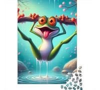 Frog Set Da 1000 Pezzi Carta Riciclata Frog Hanging Upside Down Puzzle Per Adulti Appassionati Di Puzzle Loisirs A Casa Ore Di Intrattenimento Garantite 52x38cm/1000pcs