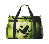 Frog Shadow On The Leaf - Borsone da viaggio impermeabile, compatto, per sport, palestra e fine settimana, per uomini e donne