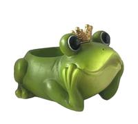 Frog Shaped Planter - Resin with Pot, Decorative Vase for Patio Lawn Garden, Utensil Holder Home Decor