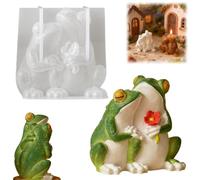 Frog Silicone Molds for Candle Making,Realistic 3D Silicone Frog Cement Molds,Reusable Animal Gypsum Mold for Soap Clay Cement Resin DIY Lovers