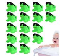 Frog Squeak Toy - Rubber Mini Frog T0ys Bulk | 16pcs Fr0g Squeak Toy For Pets | Small Green Frogs Toys | Small Green Frogs Toys Sunglasses Design For Shower, Tub