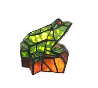 Frog Stained Glass Accent Lamp, Frog Table Desk Lamp, Green Frog Bedroom Bedside Night Lights Lamp Fixture for, Cute Nursery Lamp Gift for 's Room,1pcs