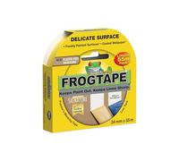 Frog Tape Nastro adesivo giallo per pittori con superfici delicate, 24 mm x 55 m, per pittura e decorazione di interni per linee nitide e senza sbavature di vernice