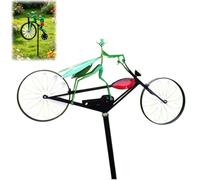 Frog Wind Spinner Garden Stake,Vintage Cute Frog Bicycle Metal Windmill,Animal Statues Outside Garden Wind Spinner,for Yard Lawn Patio Backyard Art Decoration Ornaments