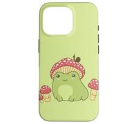 Frog with Mushroom Hat and Snail, Cottagecore Aesthetic Custodia per iPhone 16 Pro