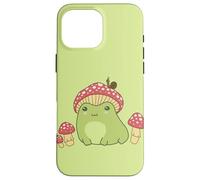 Frog with Mushroom Hat and Snail, Cottagecore Aesthetic Custodia per iPhone 16 Pro Max