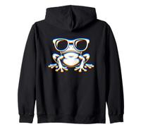 Frog with Sunglasses Electronic Dance EDM Rave Festival Felpa con Cappuccio