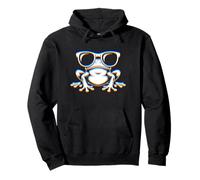 Frog with Sunglasses Electronic Dance EDM Rave Festival Felpa con Cappuccio