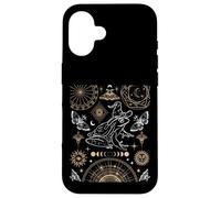 Frog Wizard Hat Moon Dark Academia Aesthetic Cottagecore Custodia per iPhone 16