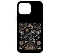 Frog Wizard Hat Moon Dark Academia Aesthetic Cottagecore Custodia per iPhone 16 Pro Max